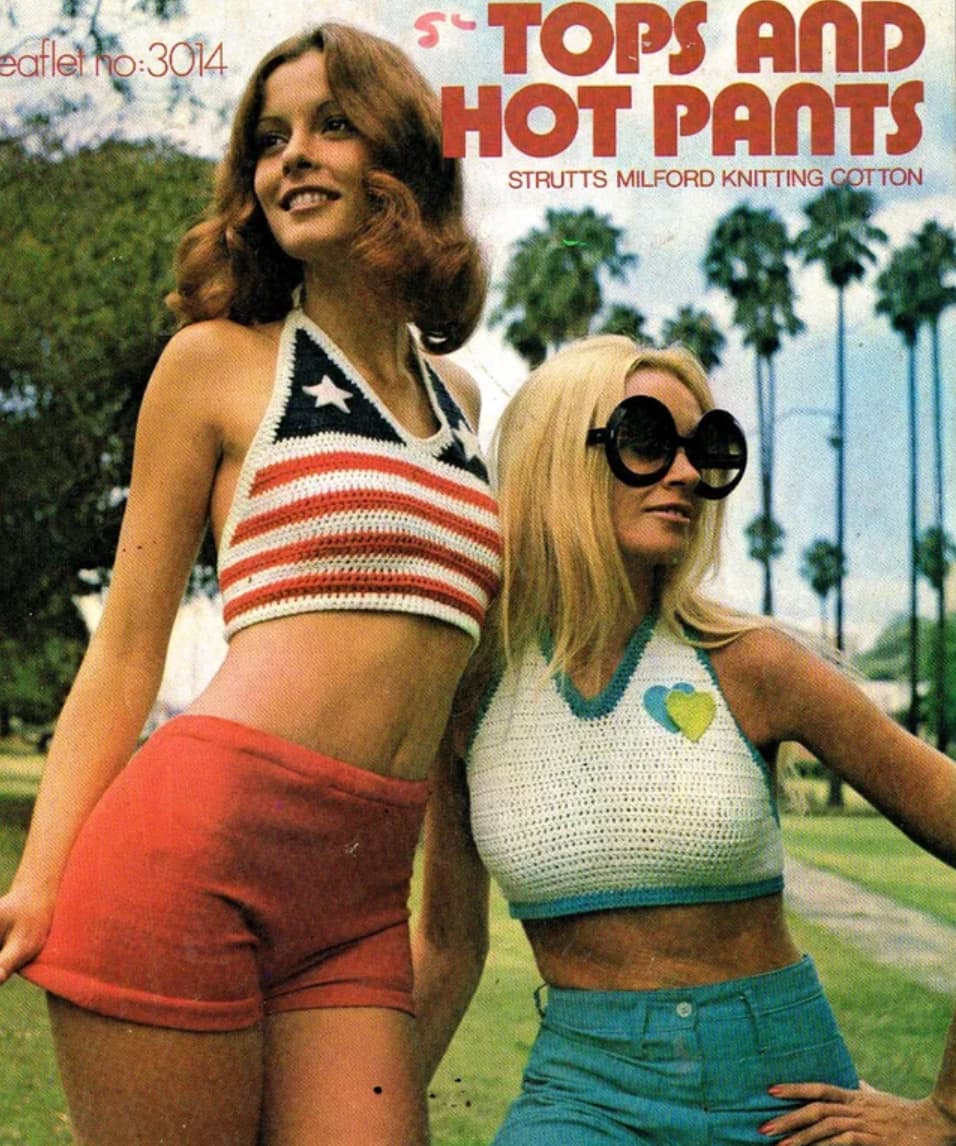 70s 4th of july - eaflet ho3014 Stops And Hot Pants Strutts Milford Knitting Cotton